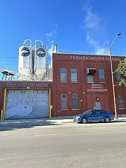 Front facade of Goose Island Brewery in July 2024