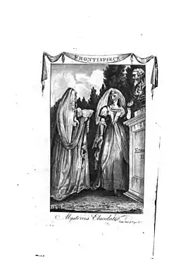 Frontispiece of Anna Maria Mackenzie's Mysteries elucidated Vol I, 1795