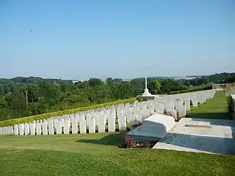 The war cemetery in Gézaincourt