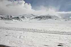 Same mountains as previous image but closer