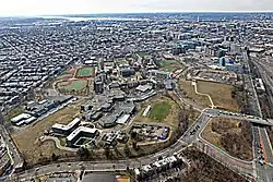 Aerial view of Gallaudet University Campus