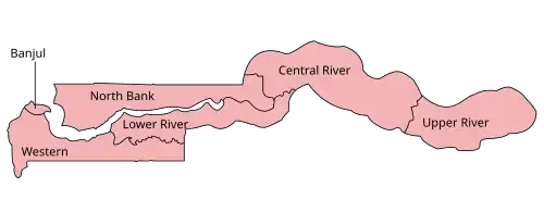 Divisions of the Gambia