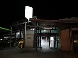 West side entrance in the evening (serving neighbourhoods of Montévrain)