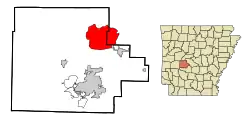 Location in Garland County and Arkansas