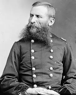 Old picture of an American Civil War general with big beard