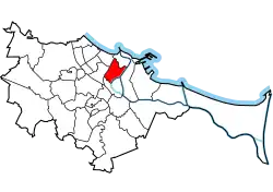 Location of Letnica within Gdańsk