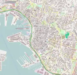 Location of Historic center of Genoa