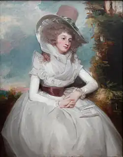Catherine Beresford (1760-1836), eldest daughter of John Beresford. Portrait by George Romney, 1788.