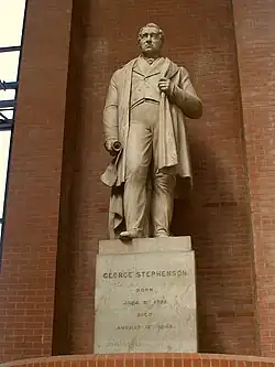 Statue of George Stephenson in the Great Hall