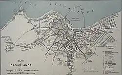 Georges Buan's plan appearing in the guide for the Casablanca Fair of 1915