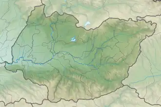 Map showing the location of Prometheus Cave Natural Monument