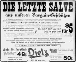Use in a German-speaking newspaper, the Westliche Post, in Missouri in 1906