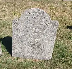 Tombstone carved by Gershom Bartlett in Woodstock, CT