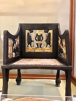 The gilded 'ibex' chair