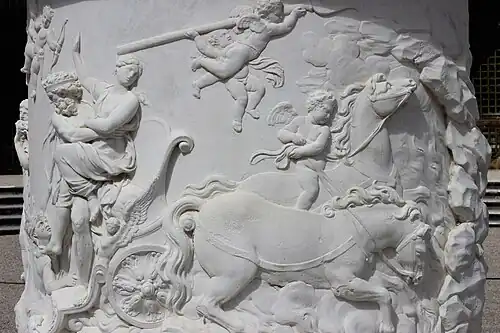 Sculpture on the base of The Kidnapping of Proserpina by Pluto