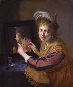 Girl at a mirror, 1632 (Rijksmuseum, Amsterdam).