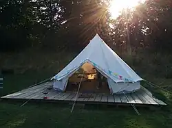 A glamping hut at Norwich, United Kingdom