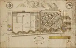 Image 74A plan of a formal garden for a country estate in Wales, 1765 (from Garden design)