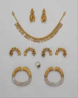 The Ganymede Jewellery; circa 300 BC; gold; various dimensions; provenance unknown (said to have been found near Thessaloniki, Greece); Metropolitan Museum of Art