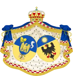 Grand Coat of Arms of Julie Clary Queen Consort of Naples