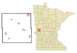 Location of Ashby, Minnesota