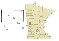Location of Wendell, Minnesota