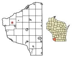 Location of Patch Grove in Grant County, Wisconsin.