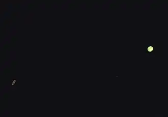 Great conjunction photographed on December 19, 2020, with a 360 mm (14 in) SCT telescope and color CCD.