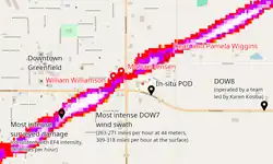 Annotated map of Greenfield