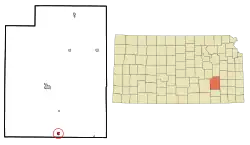 Location within Greenwood County and Kansas