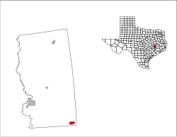 Location in Grimes County