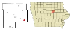 Location of Reinbeck, Iowa