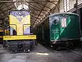 Diesel locomotive and carriage in GC Railway museum.