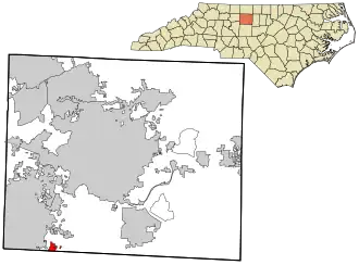 Location in Guilford County and the state of North Carolina