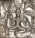 The Celtic god Cernunnos on the Gundestrup cauldron