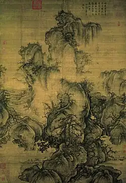 Early Spring; by Guo Xi; 1072; hanging scroll, ink on silk; 1.58 x 1.08 m; National Palace Museum (Taipei, Taiwan)[99]