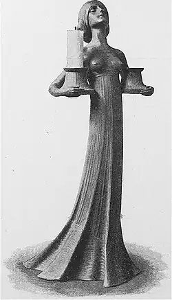 Bronze double candlestick