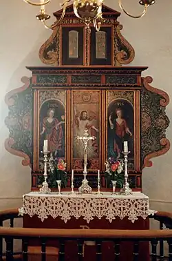 View of the altarpiece