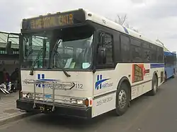 A now-retired Orion V, formerly owned by Bee-Line Bus System