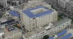 Aerial view of Hôtel Dieu de France.