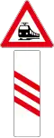 A36-6 Advanced warning for a approaching railway crossing without barriers (left side)