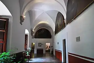 One of the hallways of the college complex