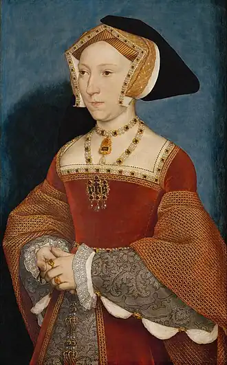 Portrait of Jane Seymour, c. 1537. Oil and tempera on oak, Kunsthistorisches Museum, Vienna