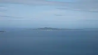 View of Myklebost on the south coast of Harøya