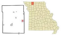 Location of Mount Moriah, Missouri