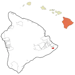 Location in Hawaiʻi County and the state of Hawaii 1km 0.6miles E r u p t i o n F i s s u r e s