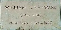 William L. Hayward Gravestone at Rest-Haven