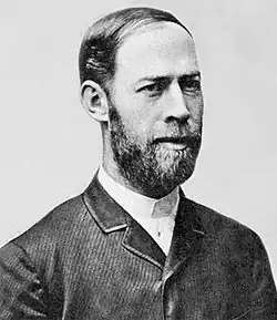 Image 22Heinrich Rudolf Hertz (1856–1894) proved the existence of electromagnetic radiation. (from History of radio)