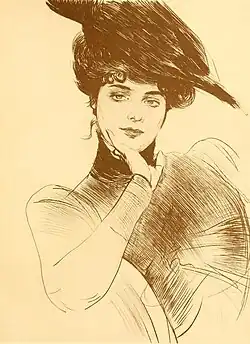 Étude d'après la même, drypoint