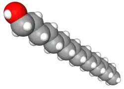 Space-filling model of 1-heptadecanol